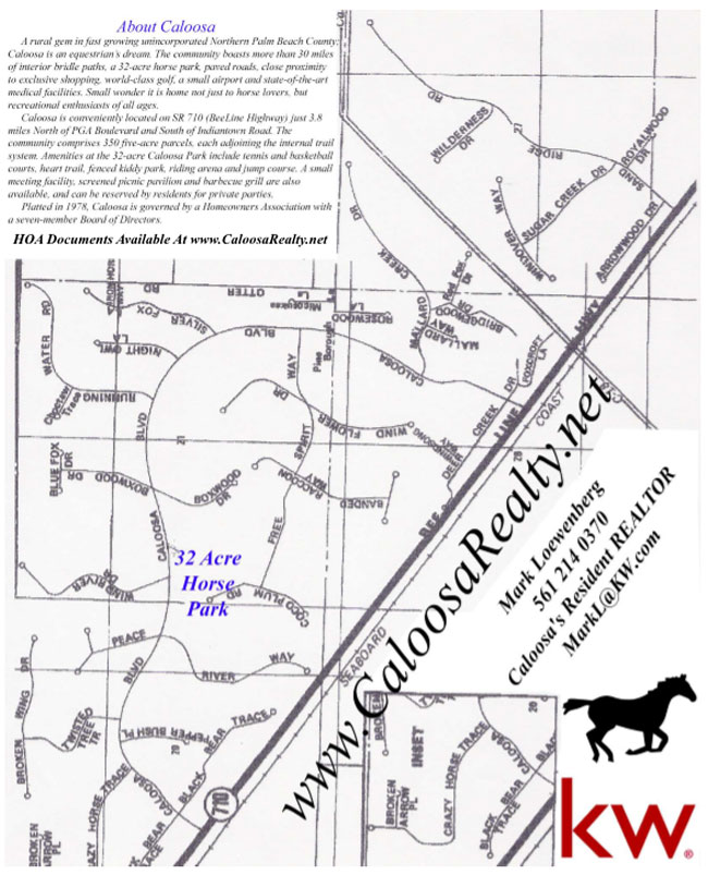Street Map Of Caloosa